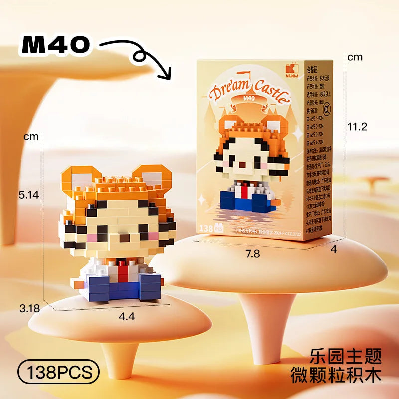 Disney Princess Series Building Blocks Snow White Belle Animal Model Small Particles Assembled DIY Puzzle Kids Birthday Gifts