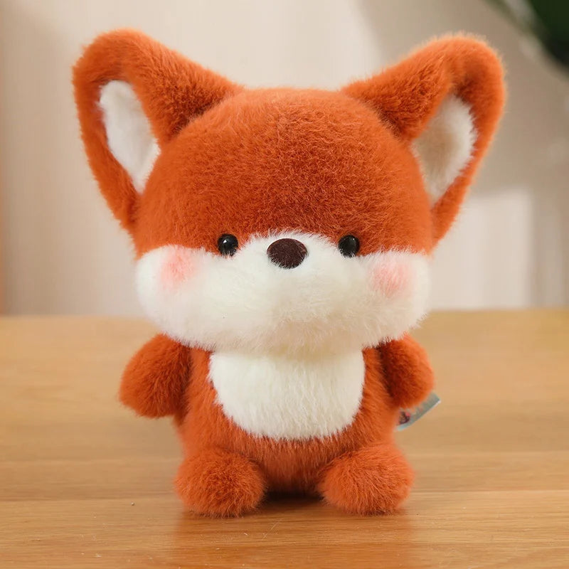 Cute Sitting Animals Red Panda Fox Sloth Cat Soft Plush Dolls Stuffed Capybara Pig Plushie Baby Toys Gifts for Children