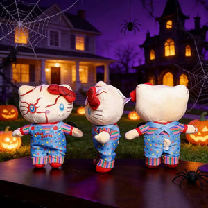 Sanrio Gothic Hello Kitty Plush – 23cm Suture Stitched Doll