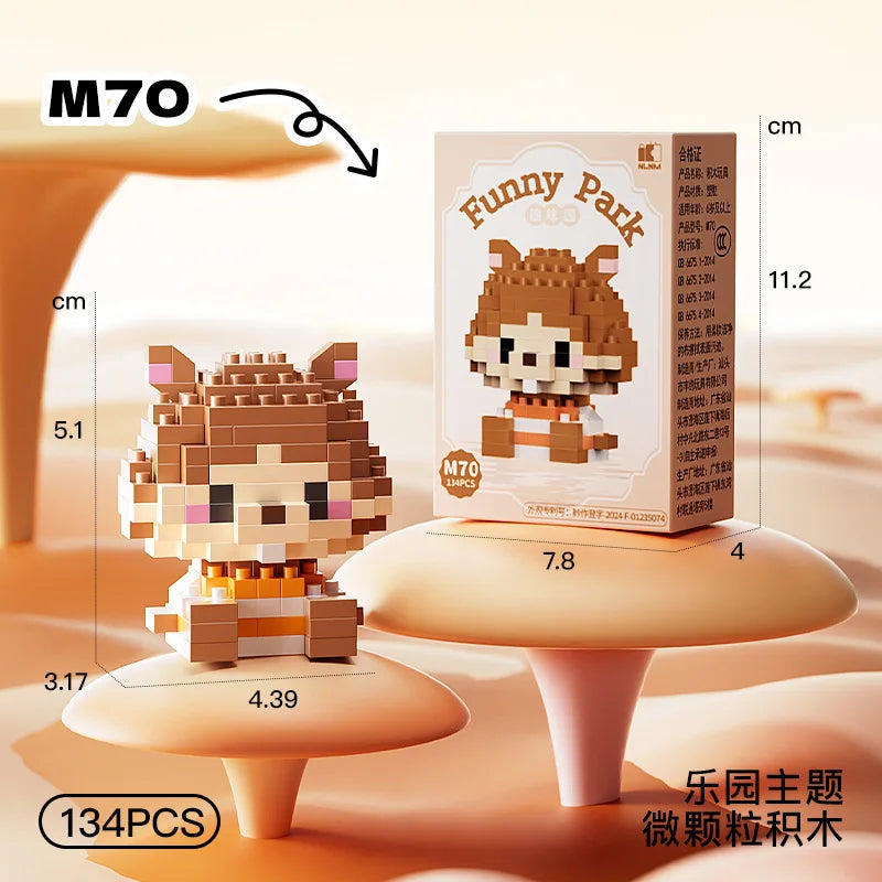 Disney Princess Series Building Blocks Snow White Belle Animal Model Small Particles Assembled DIY Puzzle Kids Birthday Gifts