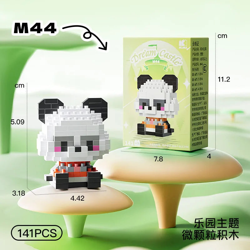 Disney Princess Series Building Blocks Snow White Belle Animal Model Small Particles Assembled DIY Puzzle Kids Birthday Gifts