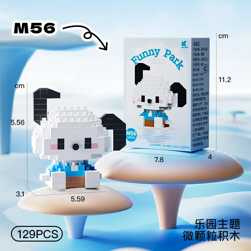 Disney Princess Series Building Blocks Snow White Belle Animal Model Small Particles Assembled DIY Puzzle Kids Birthday Gifts