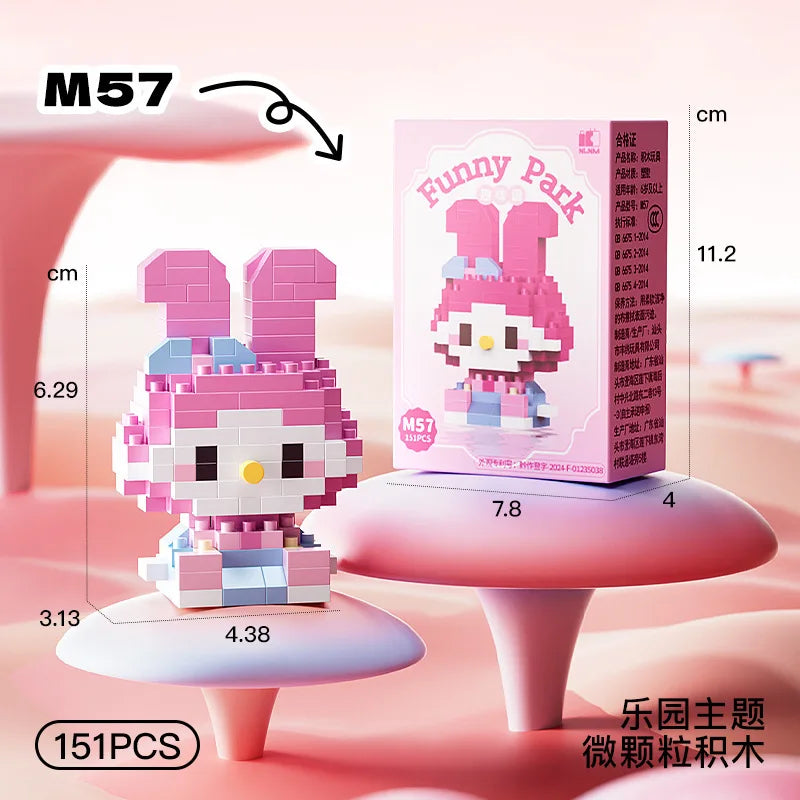 Disney Princess Series Building Blocks Snow White Belle Animal Model Small Particles Assembled DIY Puzzle Kids Birthday Gifts