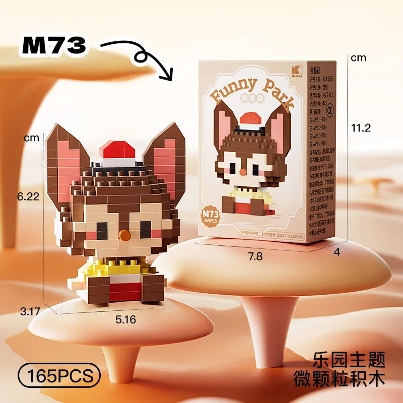 Disney Princess Series Building Blocks Snow White Belle Animal Model Small Particles Assembled DIY Puzzle Kids Birthday Gifts