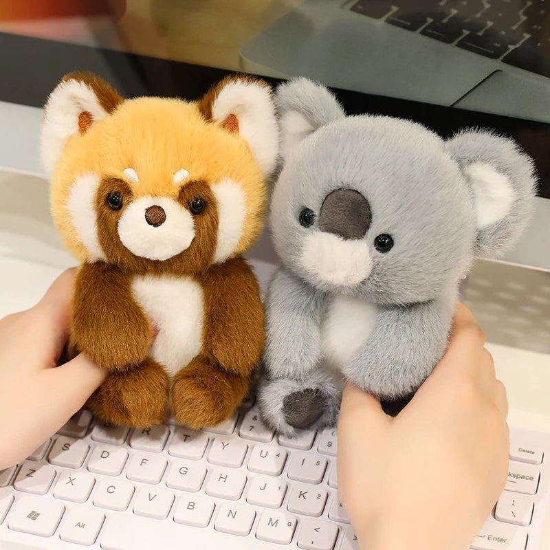Cute Sitting Animals Red Panda Fox Sloth Cat Soft Plush Dolls Stuffed Capybara Pig Plushie Baby Toys Gifts for Children