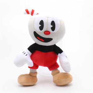 Cuphead & Mugman Plush Toys – 2-Piece 25cm Stuffed Doll Set