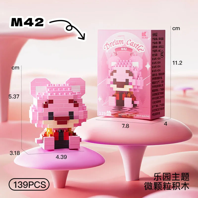 Disney Princess Series Building Blocks Snow White Belle Animal Model Small Particles Assembled DIY Puzzle Kids Birthday Gifts