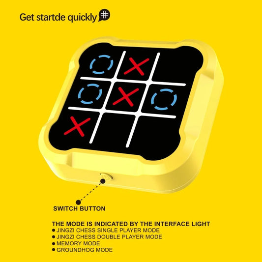 Multifunctional Tic Tac Toe Electronic Board Game Kids Educational Strategy Toyamily Interactive Brain Game for Parent Child Fun