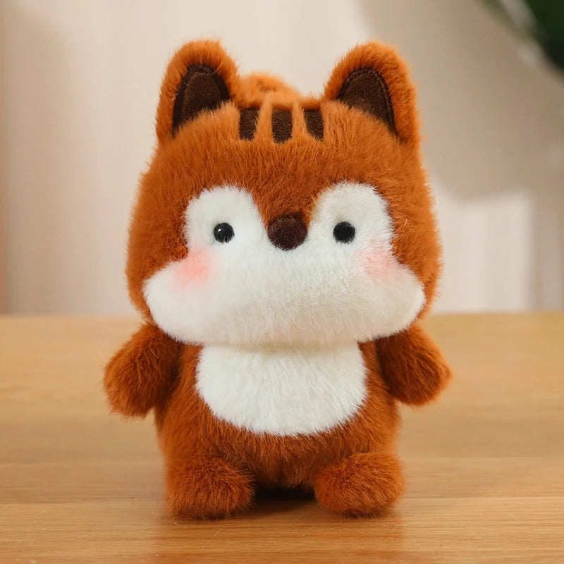 Cute Sitting Animals Red Panda Fox Sloth Cat Soft Plush Dolls Stuffed Capybara Pig Plushie Baby Toys Gifts for Children