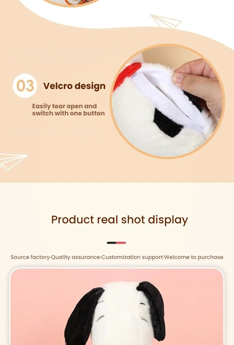 2026 New Baby Breathing Snoopy Plush Doll | Soothing Sleeping Companion with Music & Light for Kids