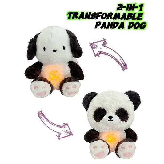 2-In-1 11.81In Breathing Panda Plush Toy - Exquisite, Soft and Lovable Companion, Suitable for Snuggling, Hugging and Playing, U
