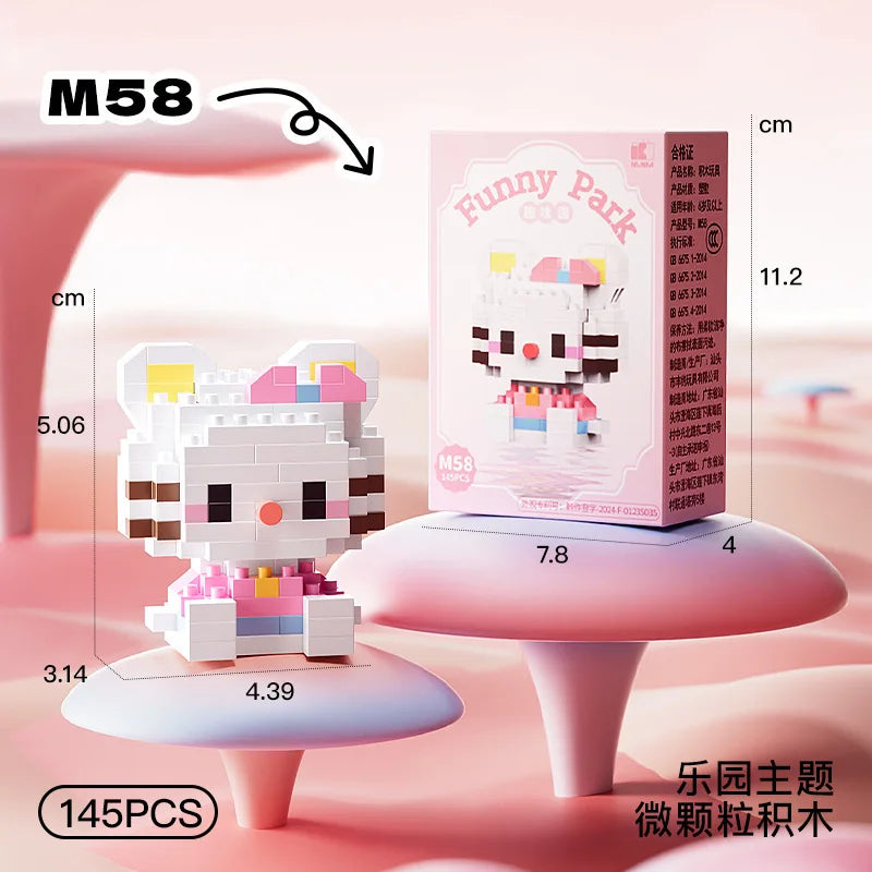 Disney Princess Series Building Blocks Snow White Belle Animal Model Small Particles Assembled DIY Puzzle Kids Birthday Gifts