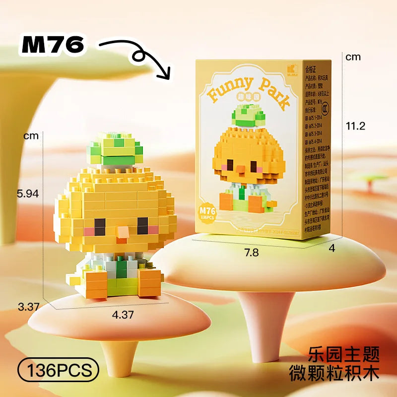 Disney Princess Series Building Blocks Snow White Belle Animal Model Small Particles Assembled DIY Puzzle Kids Birthday Gifts