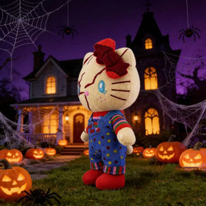 Sanrio Gothic Hello Kitty Plush – 23cm Suture Stitched Doll