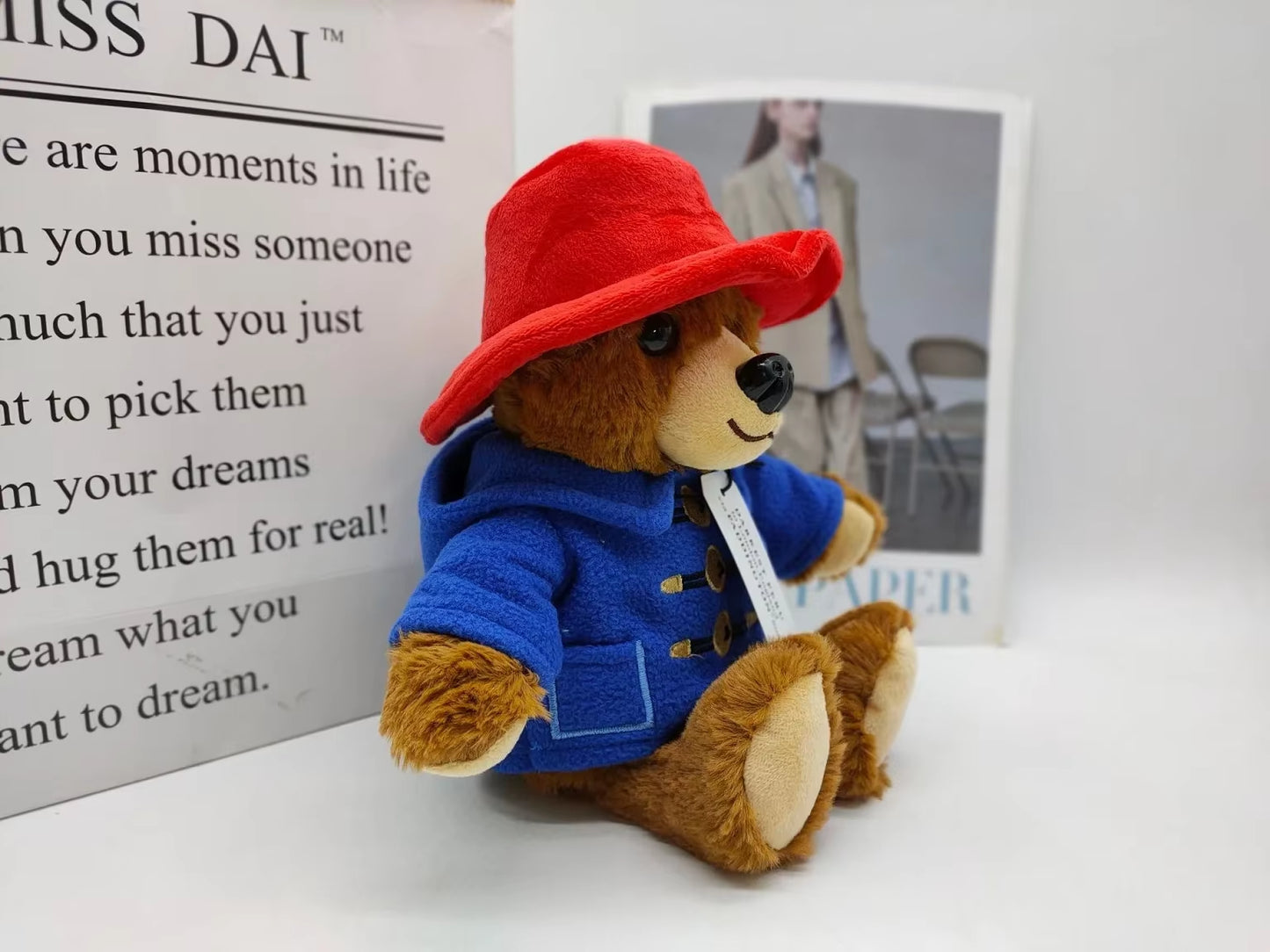29CM Britain Paddington Bear Plush Dolls Kawaii Small Bear Stuffed Dolls High Quality Children Christmas Birthday Gifts