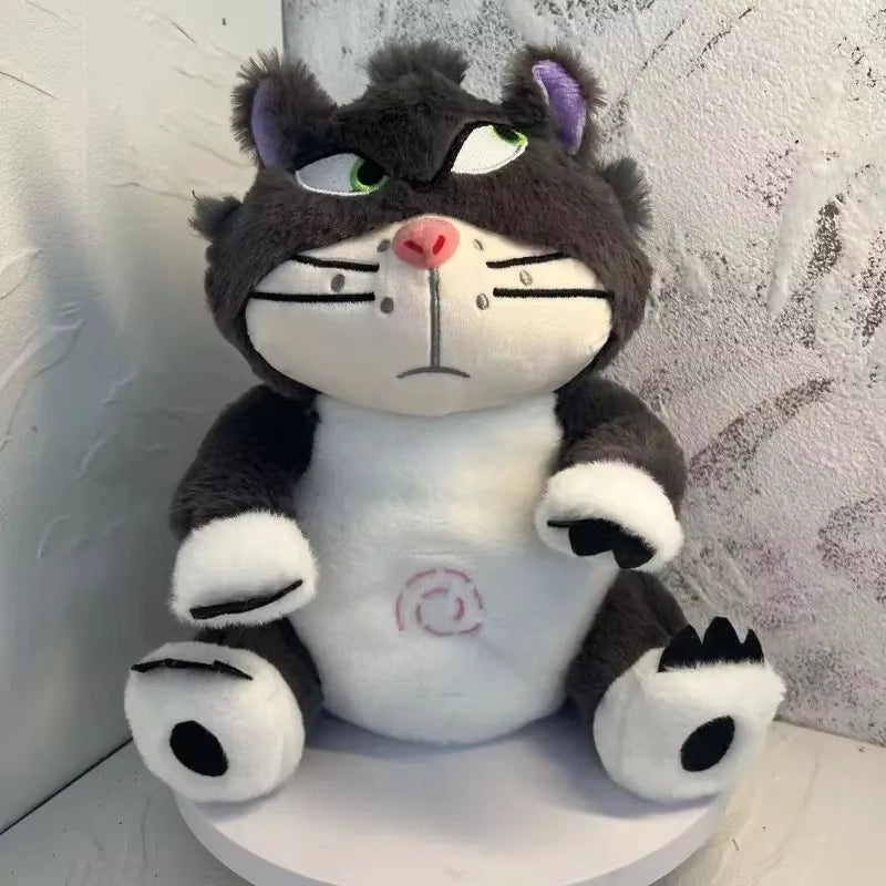 Breathing Lucifer cat plush toy with calming motion and soft light, designed to help with anxiety relief, sleep comfort, and emotional support for kids and adults