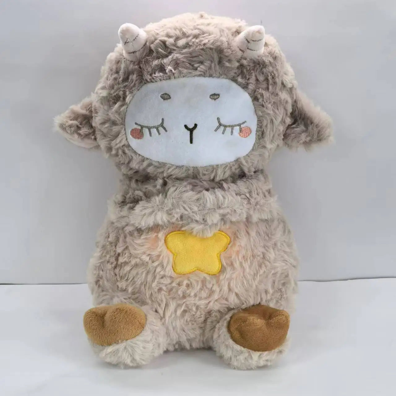 Breathing sheep plush showing gentle breathing motion for relaxation