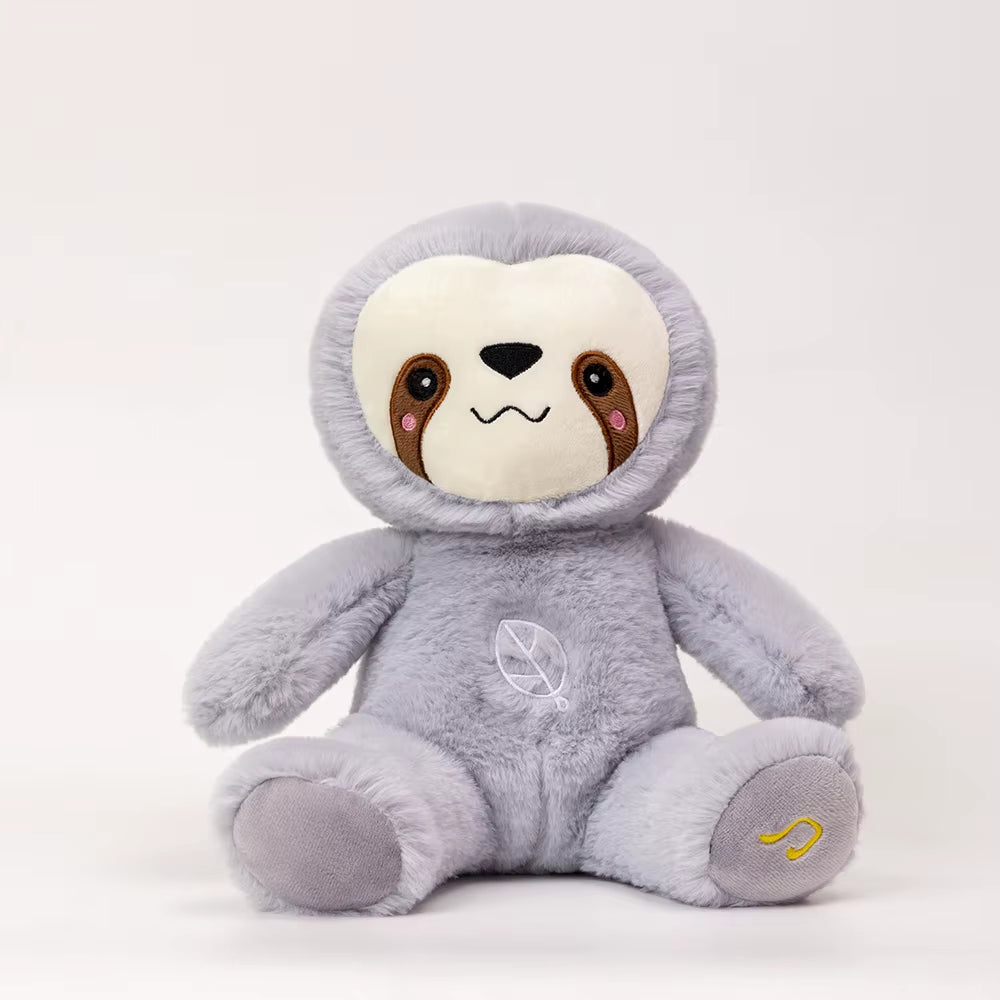 Breathing sloth plush toy with soft fabric, calming sleep buddy designed to help kids relax, reduce anxiety, and fall asleep faster