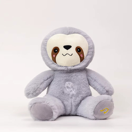 Breathing sloth plush toy with soft fabric, calming sleep buddy designed to help kids relax, reduce anxiety, and fall asleep faster