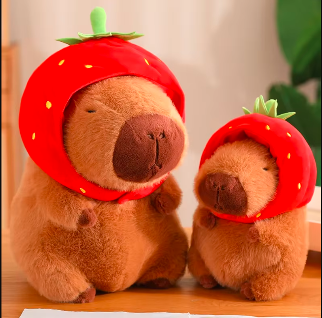 Adorable capybara plush toy presented as a cute gift