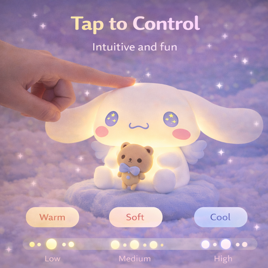 Cinnamoroll angel night light displayed with gift box packaging on a white background