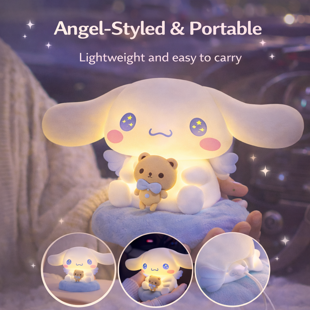 Cinnamoroll night light used as cute decor in a child’s bedroom