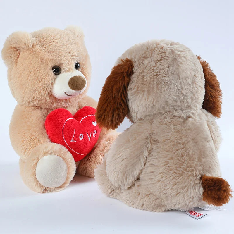 Close-up of the soft fabric texture of a classic teddy bear plush