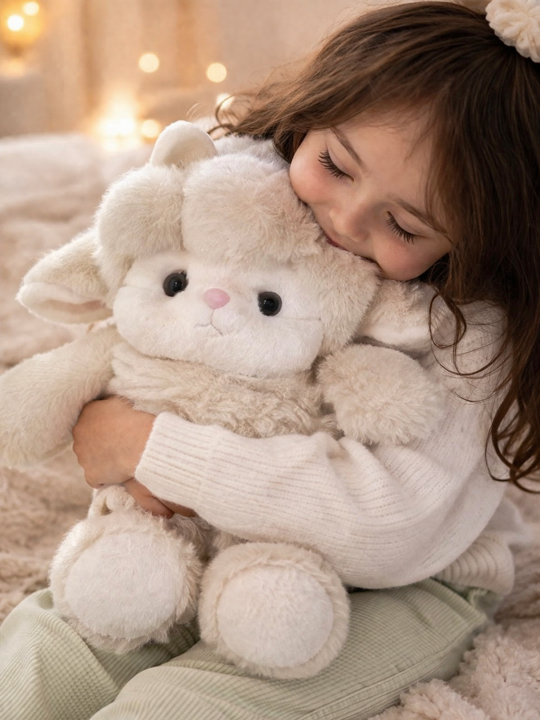 Dashy Zoomies plush being hugged by a child, soft emotional support stuffed animal for comfort, calm, and relaxation