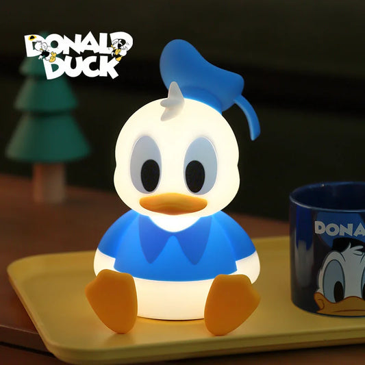 Donald the Duck–inspired night light figure used as a cute bedroom lamp