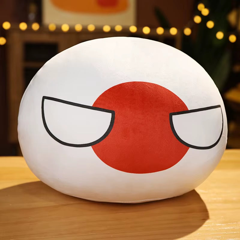 Cute Country Ball Plushies Polandball Pendant 10Cm 30Cm 40Cm 50Cm Country Flag Balls Countryball Stuffed Doll Christmas Gifts