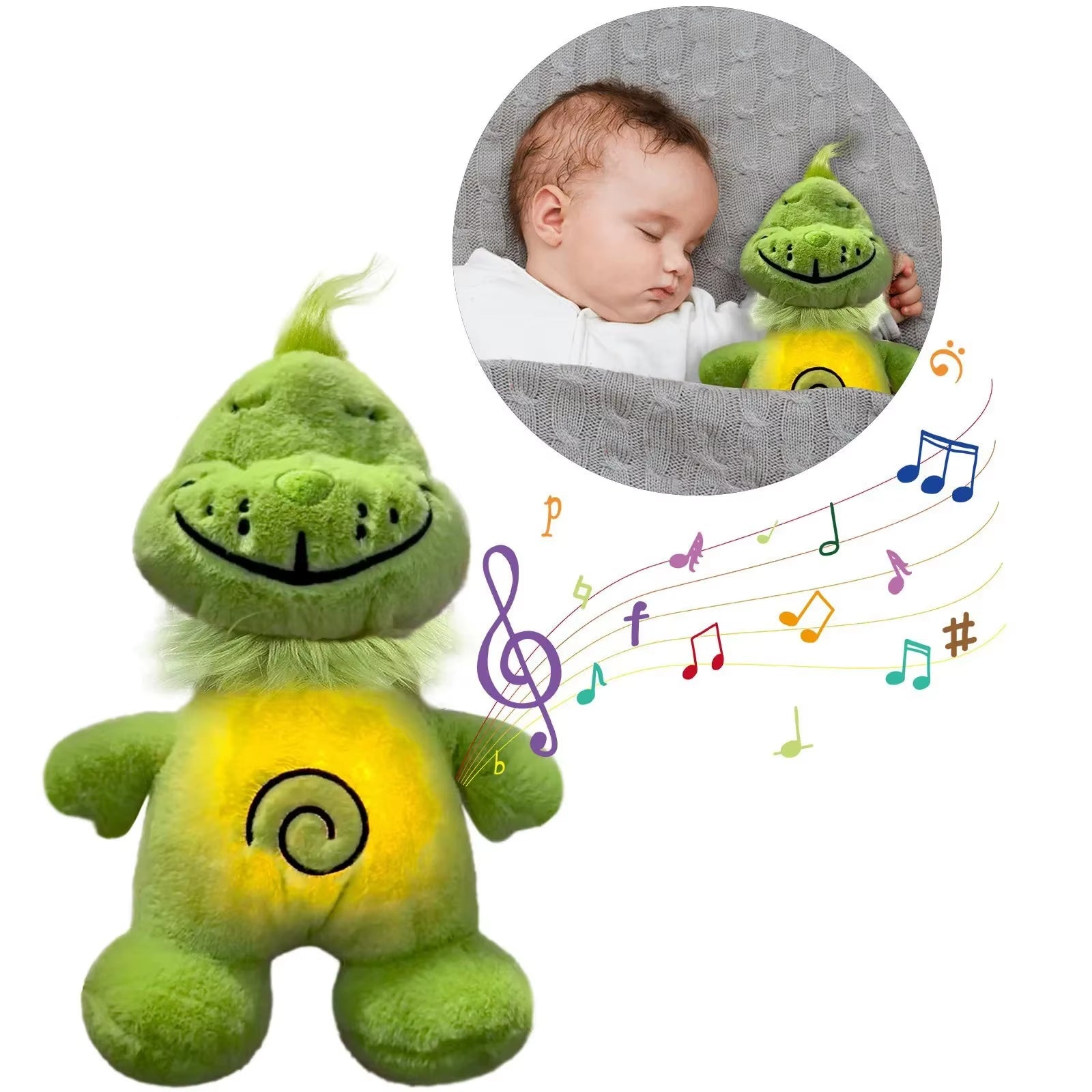 New Breathing Doll, Glowing Plush Toy, Soothing Music, Early Education Doll, Soothing Artifact, Baby Sleeping