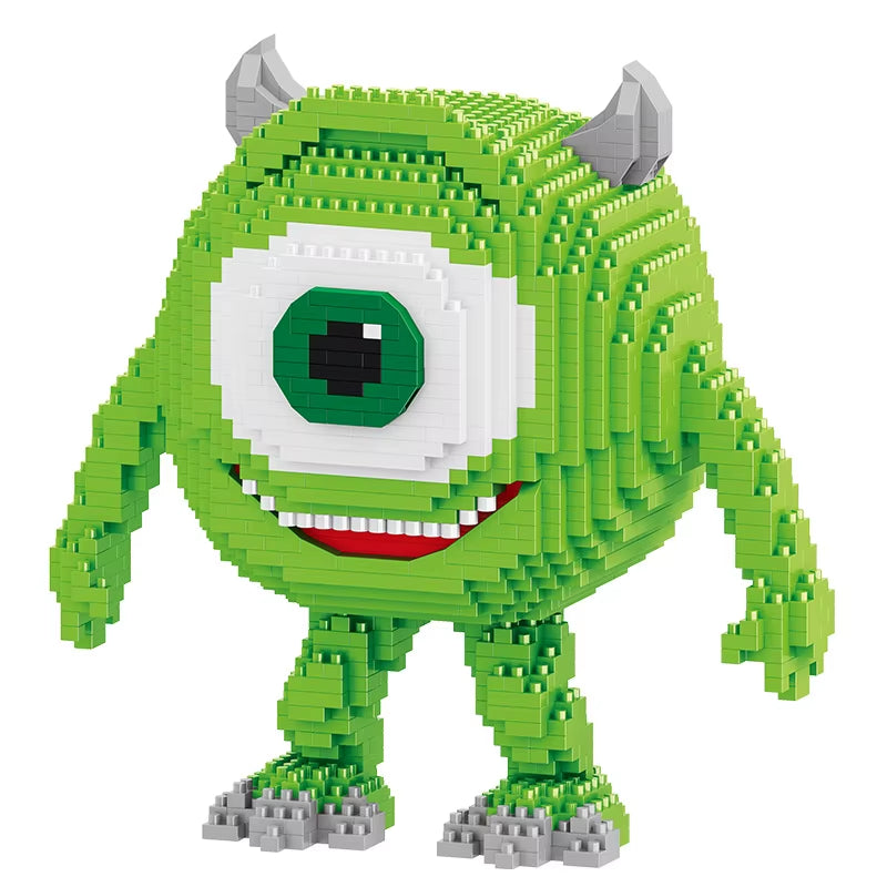 Monster Uni Micro Building Blocks James Mike Model Anime Diamond Mini Brick Figure Toy for Christmas Gift