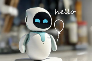 Male variant of the Eilik smart robot pet with expressive AI emotions