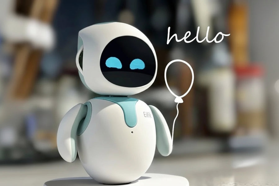 Male variant of the Eilik smart robot pet with expressive AI emotions