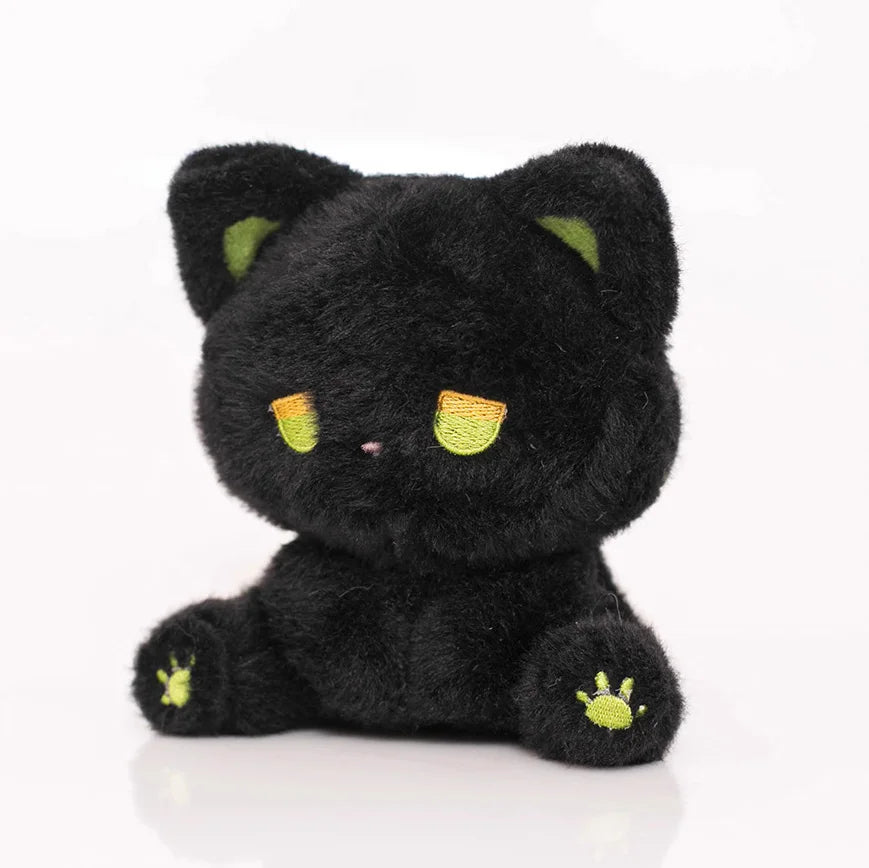 Emo cat plush expressing a weirdly lovable and emotional character