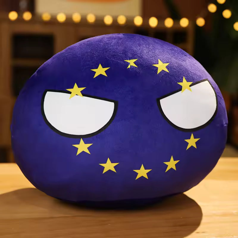European Union country ball plush toy with EU flag design