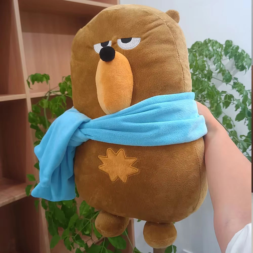Falstaff Duolingo plush bear presented as a gift for kids