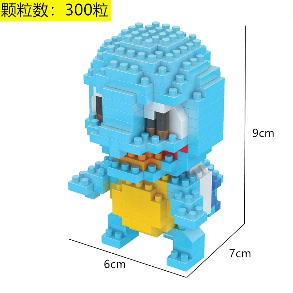 Pokemon Micro Building Blocks Marowak Jigglypuff Gengar Mudkip Piplup Raichu Gyarados Pikachu Mini Brick Figures Toy for Kids