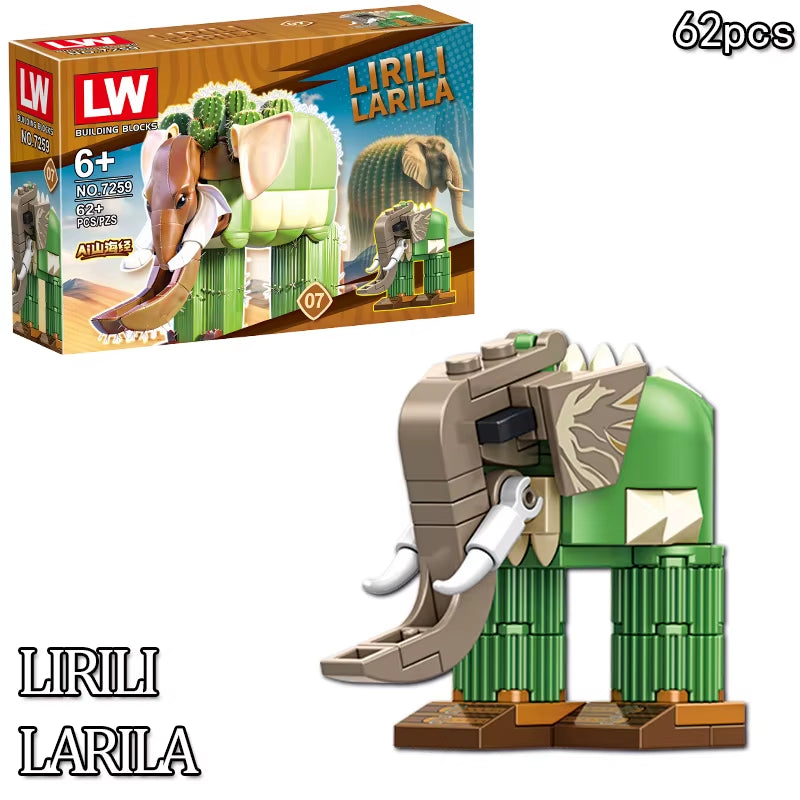 Italian Brainrot Animals Tung Tung Tung Sahur Building Blocks Tralalelo Tralala Shark Brickstoy Gift for Children Kids Blind Box