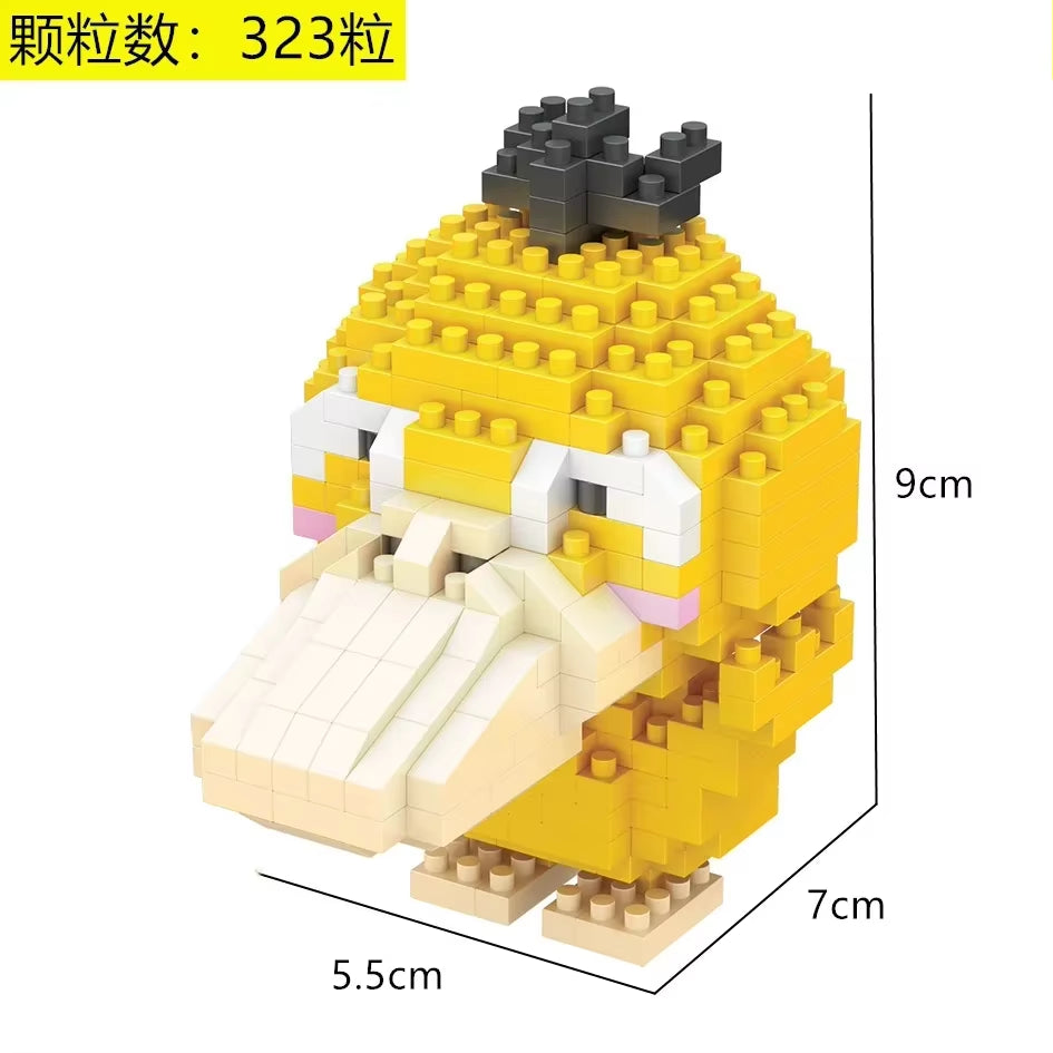 Pokemon Micro Building Blocks Marowak Jigglypuff Gengar Mudkip Piplup Raichu Gyarados Pikachu Mini Brick Figures Toy for Kids