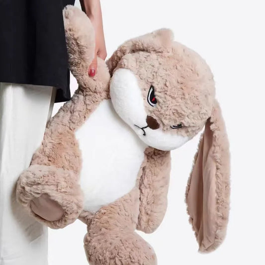 Kawaii angry rabbit plush in a 42cm size displayed as a Valentine’s gift