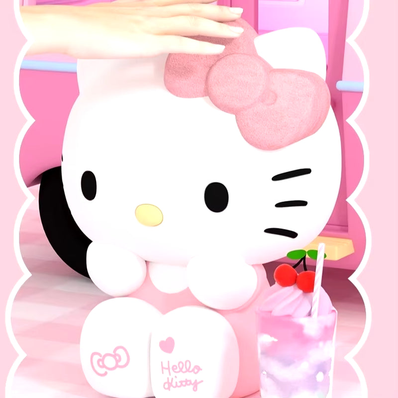 Close-up of the cute kawaii kitty LED night light design