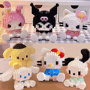 KEEPPLEY Sanrio building blocks set shown with colorful gift box packaging