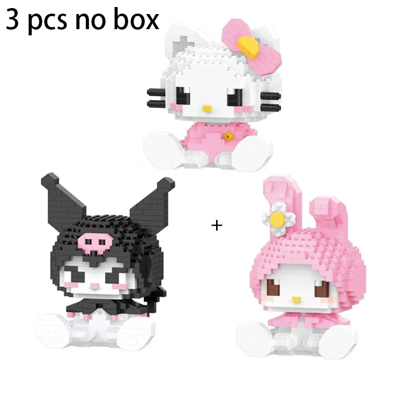 KEEPPLEY Sanrio building block figures used as cute desk decor