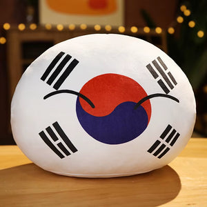 Korea country ball plush stuffed toy with Korean flag design