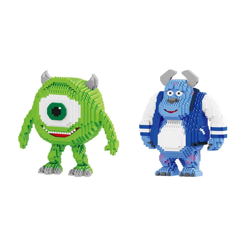 Close-up of Monsters Inc character details showing texture and design