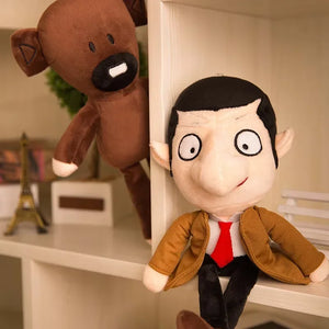 30cm Mr. Bean–inspired teddy bear plush showing its mini size