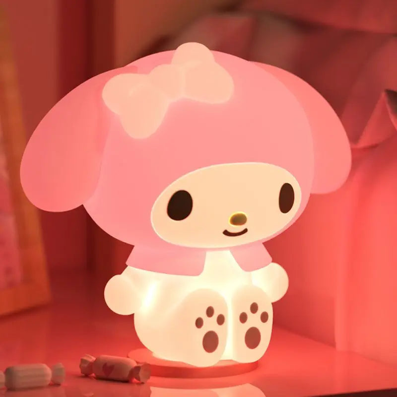 My Melody angel-style night light sitting on a cloud-shaped base