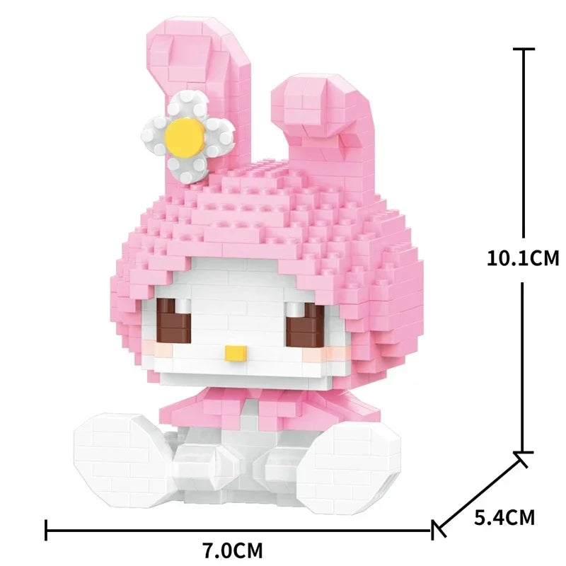 My Melody figure made from KEEPPLEY Sanrio building blocks