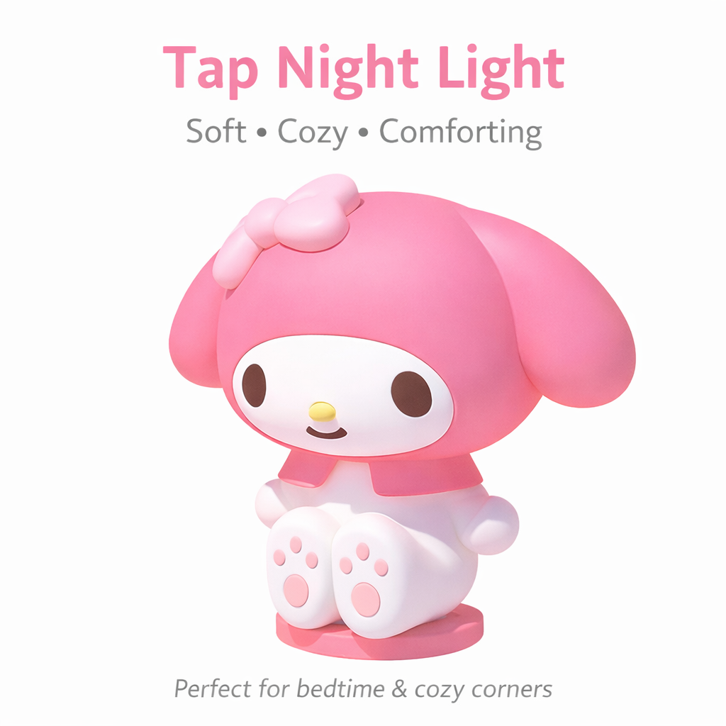 Soft silicone My Melody night light with a gentle pastel design
